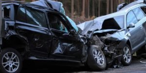 This image shows a head on car accident. A Hickory car accident lawyer will represent victims in all types of vehicle accidents.