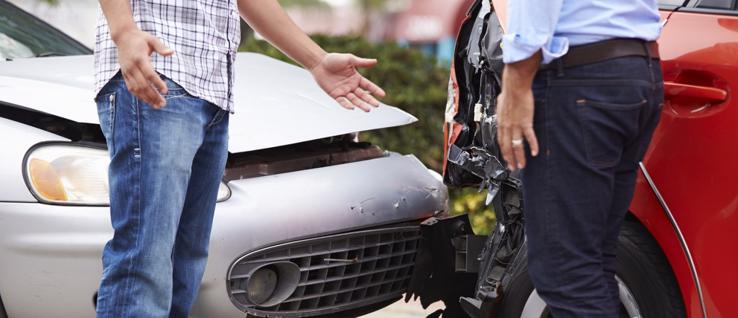 Springdale Car Accident Lawyer two men argue after a car accident in Springdale