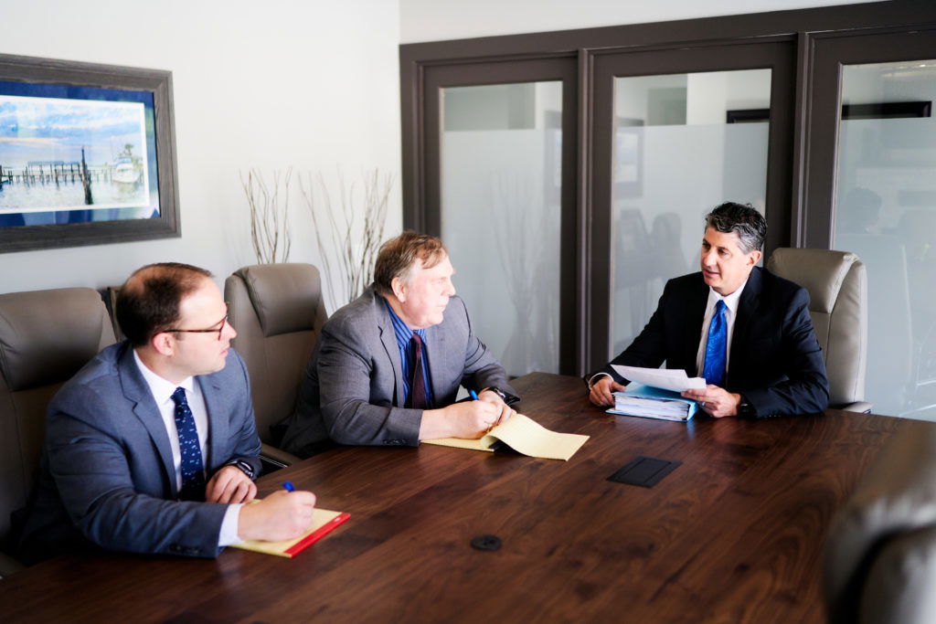 Attorneys discussing a case